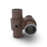 Buiskoppeling Kruisstuk 90° - vintage bruin-B / 26,9 mm